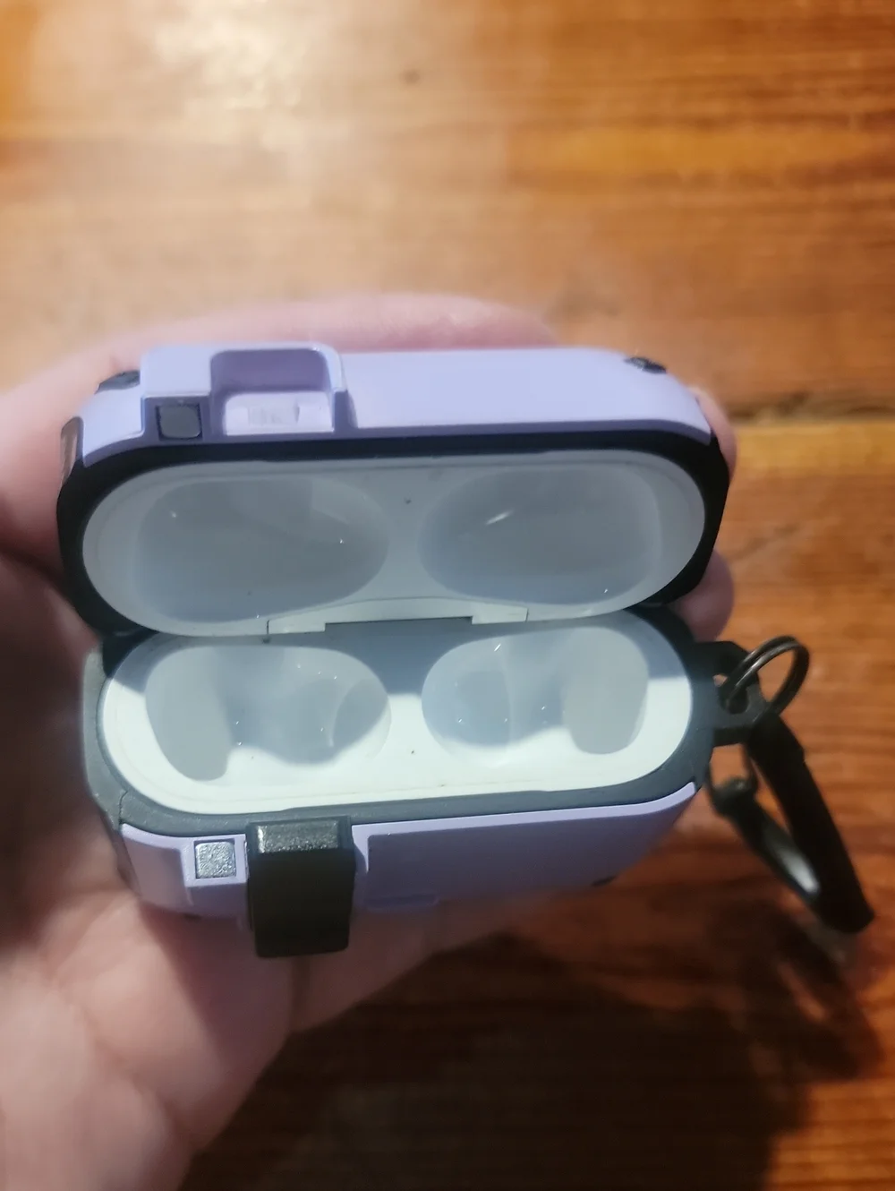 Apple Purple Protective Case for AirPods with Carabiner